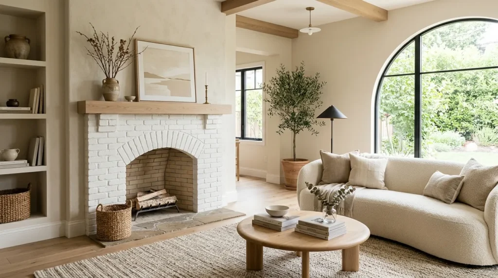 Arched Fireplace Design