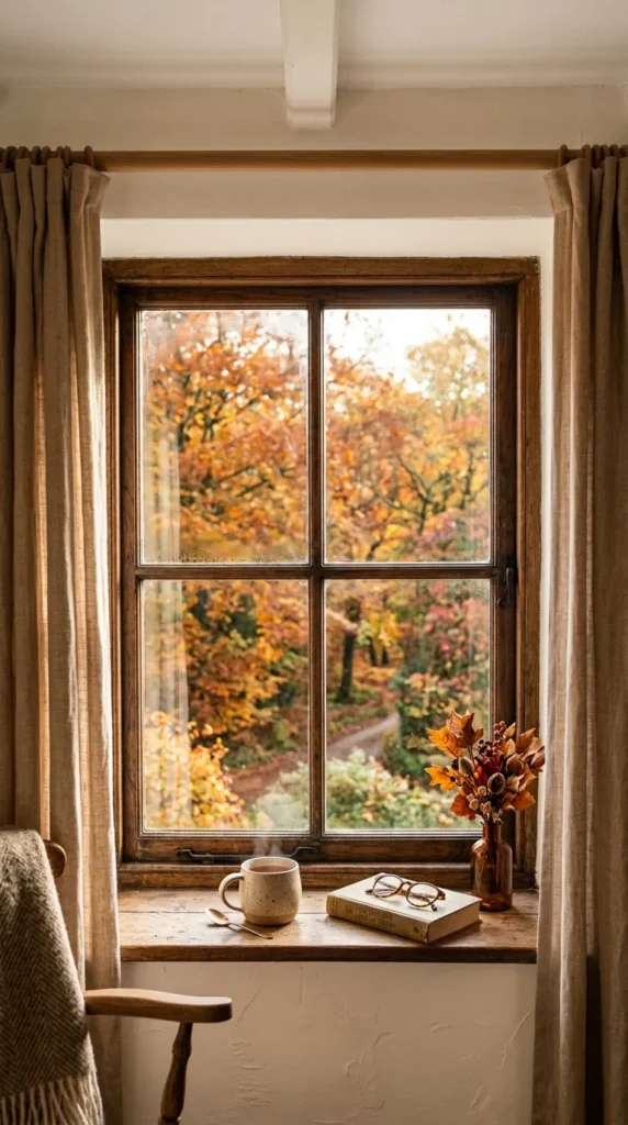 Autumn Window Scene