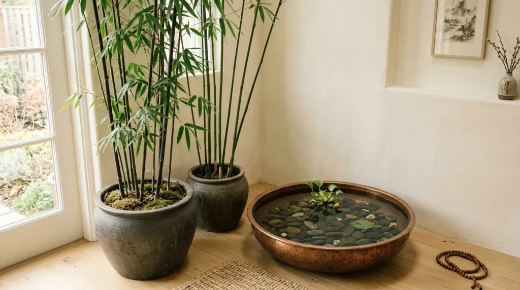 Bamboo and Pond Corner