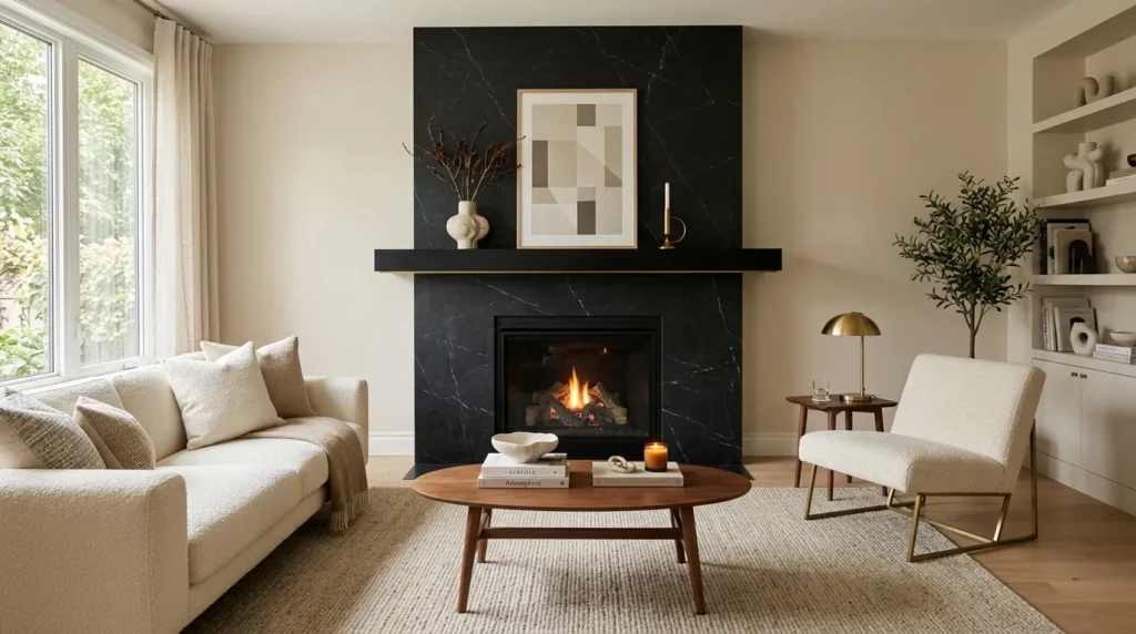 Black Marble Mantel