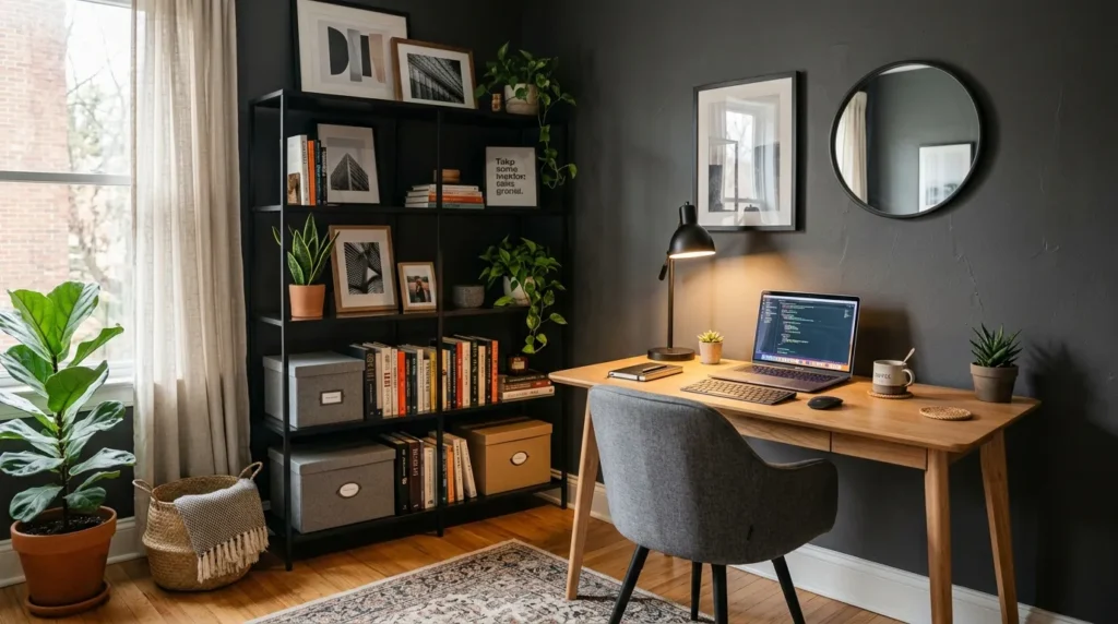 Black Metal Shelving