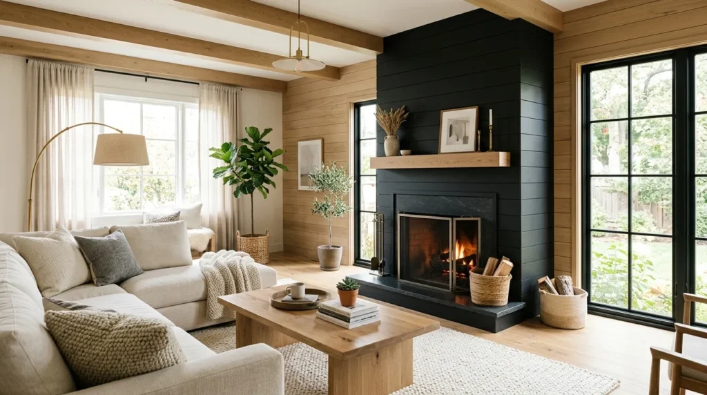 Black Shiplap Surround