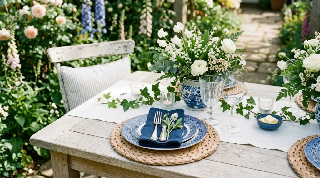Blue And White Table