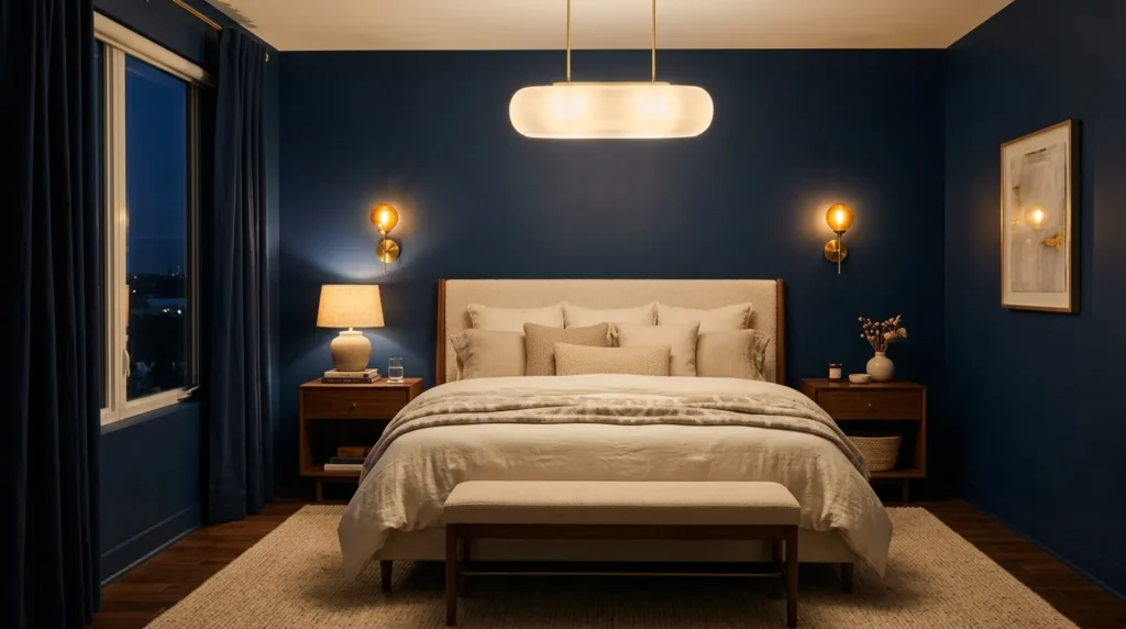 Blue Bedroom Lighting
