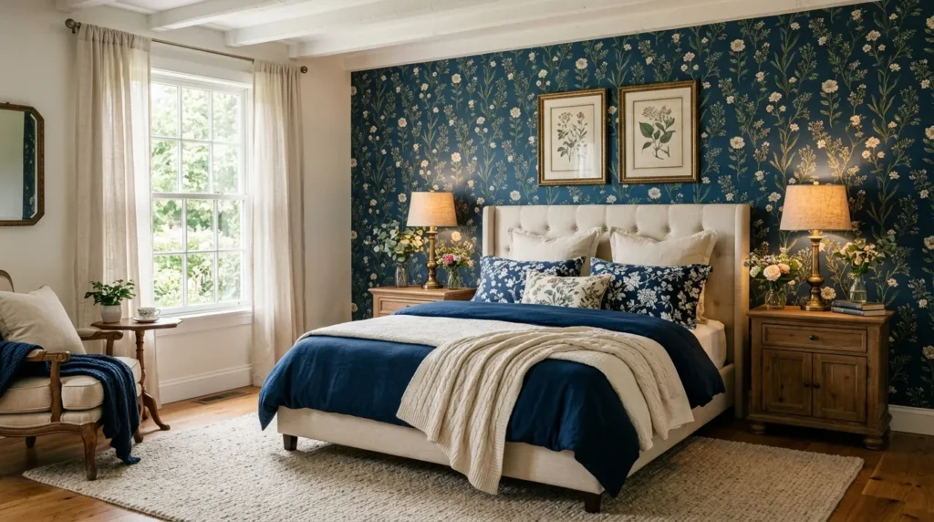 Blue Floral Wallpaper