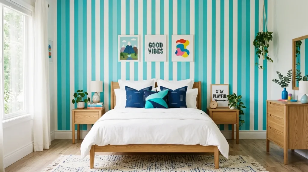 Bold Striped Accent Wall