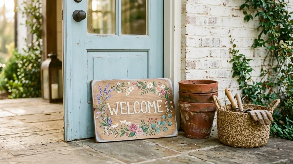 Botanical Welcome Sign