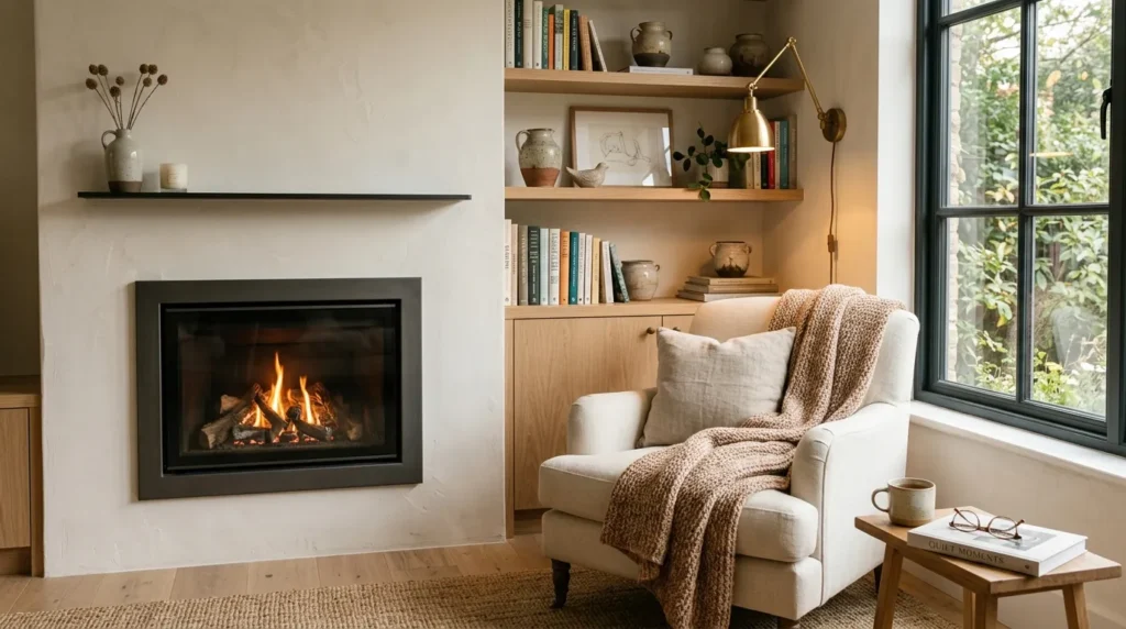 Built-In Fireplace Nook
