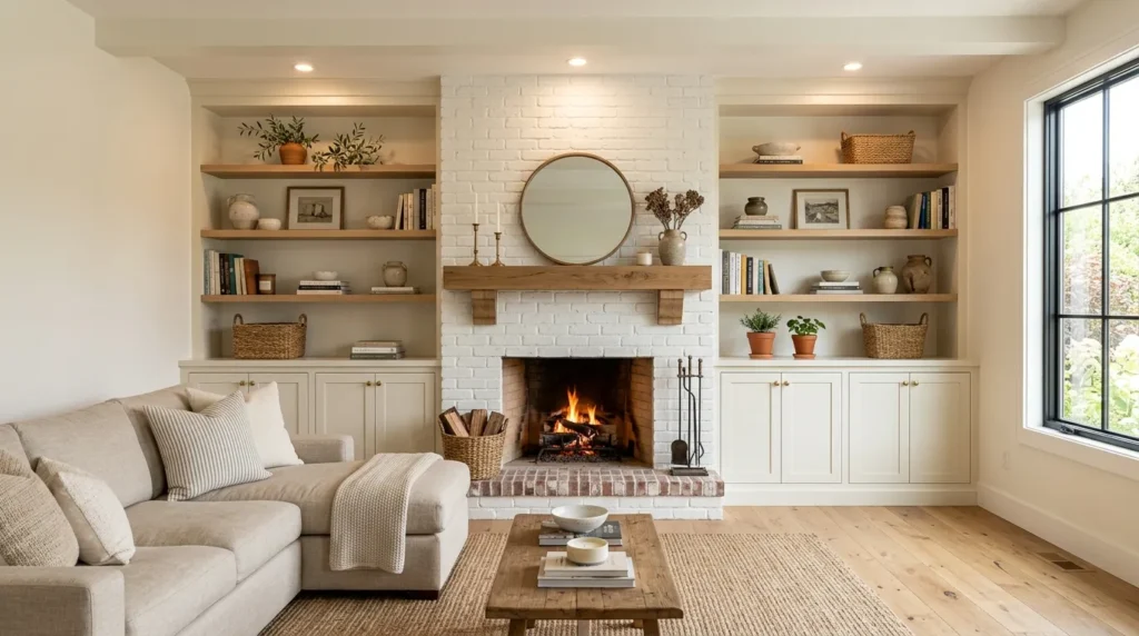 Built-In Fireplace Wall