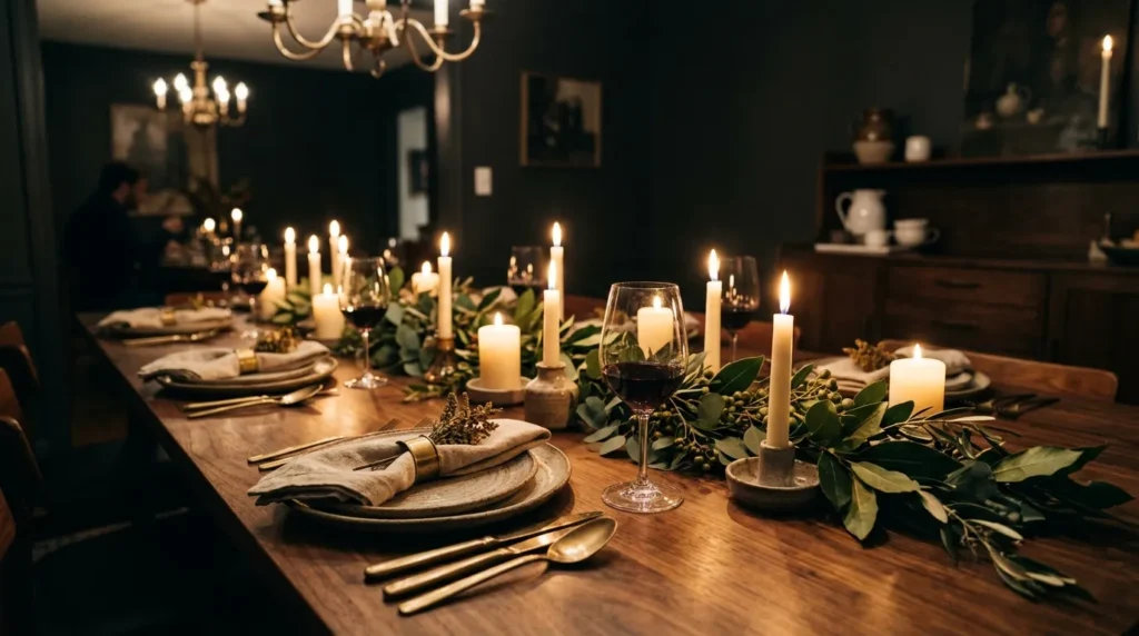Candlelit Table Setting