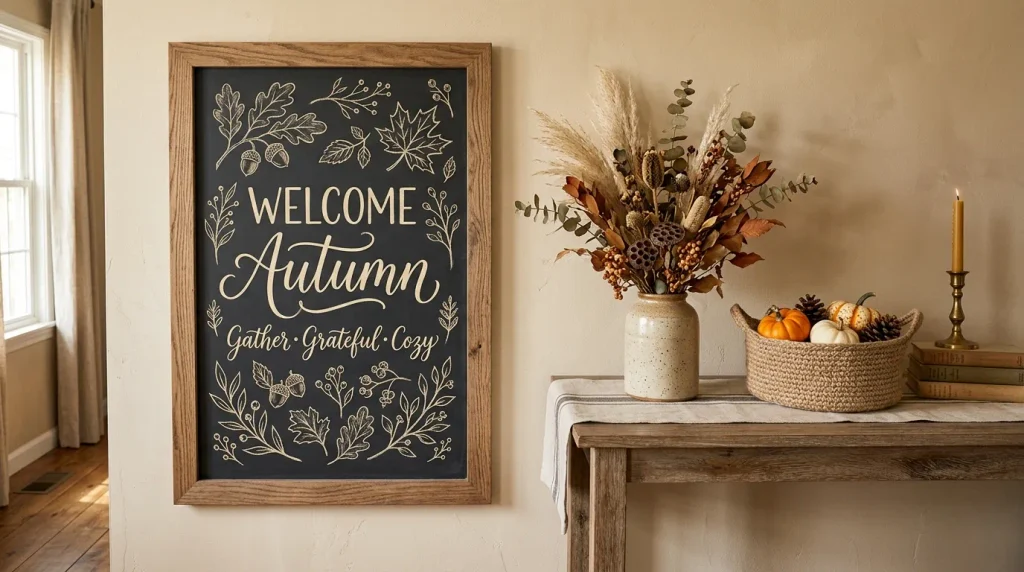 Leafy Welcome Sign