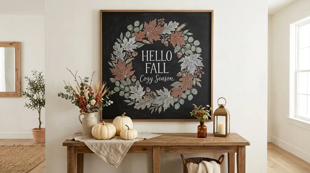 Chalk Leaf Wreath
