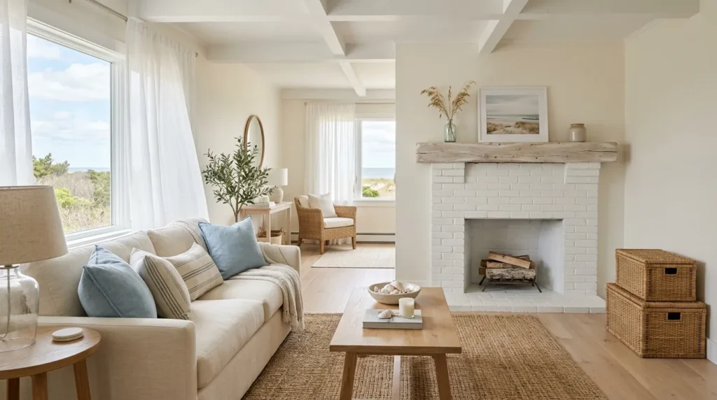Coastal Fireplace Wall