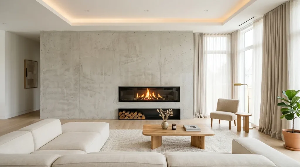Concrete Fireplace