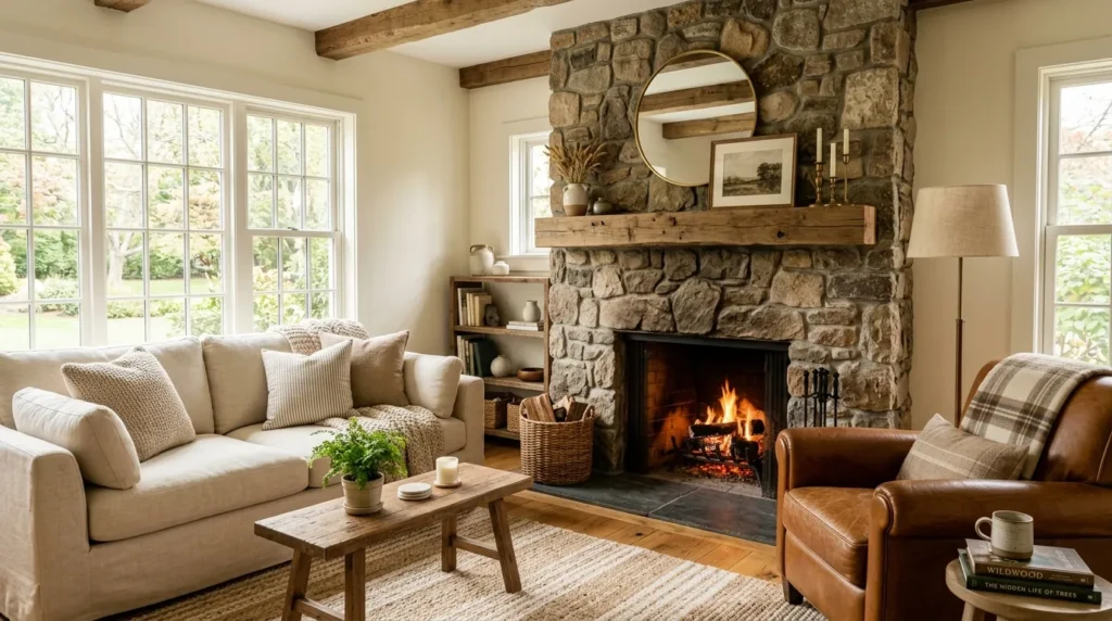 Corner Stone Fireplace