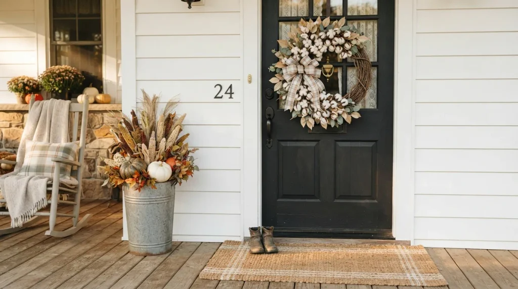 Rustic Cotton Wreath