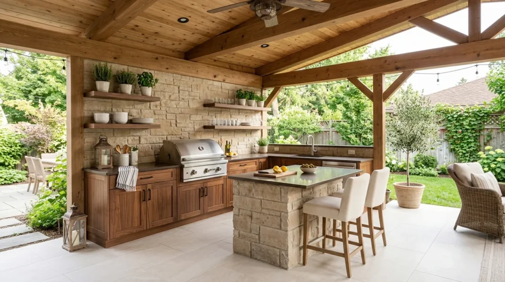 Covered Outdoor Kitchen