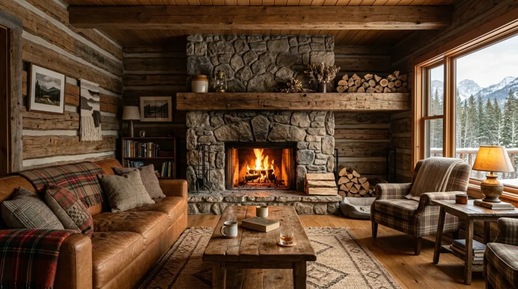 Cozy Cabin Fireplace