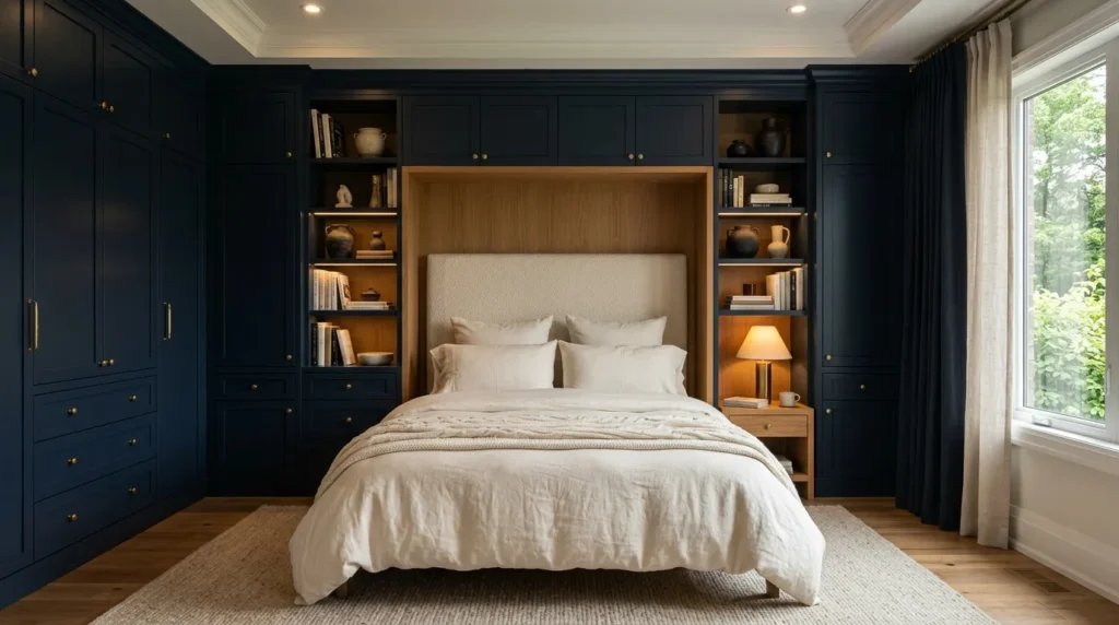Dark Blue Built-Ins
