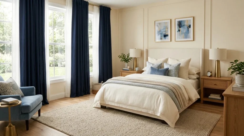 Dark Blue Window Treatments