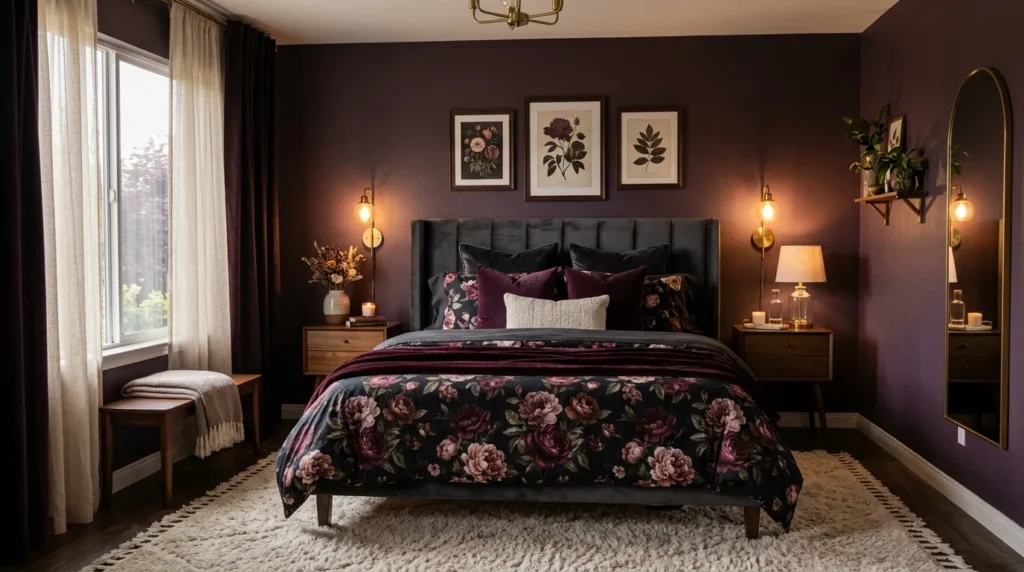 Dark Floral Bedding