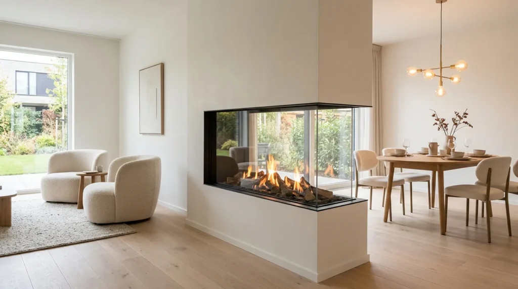 Double-Sided Fireplace