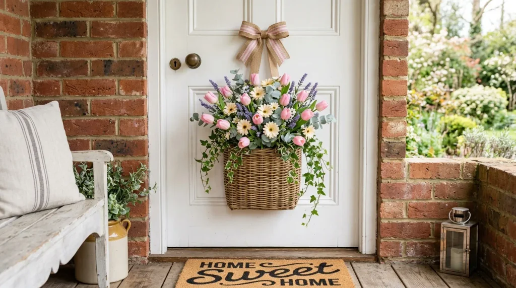Faux Floral Basket