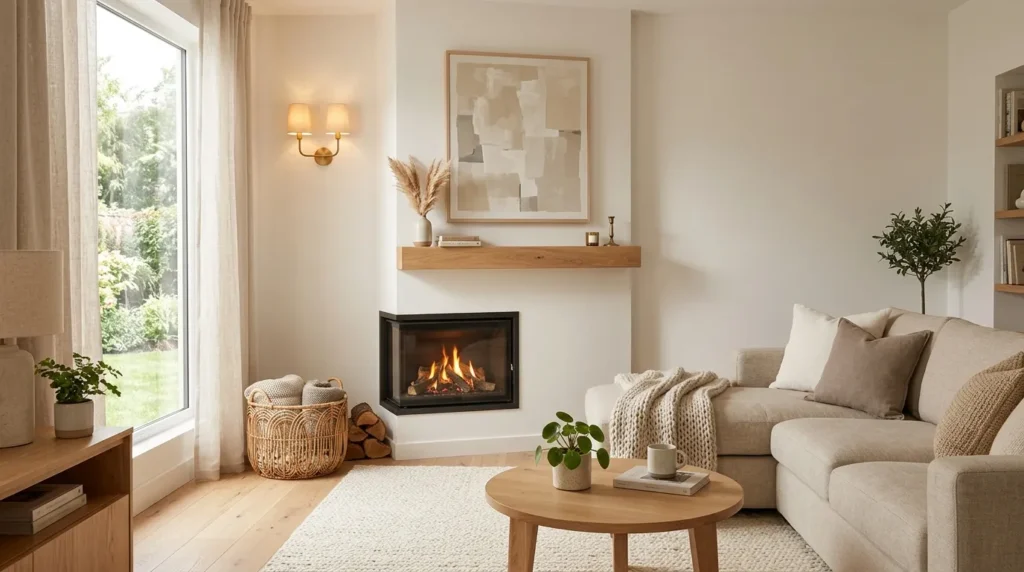 Floating Wood Mantel