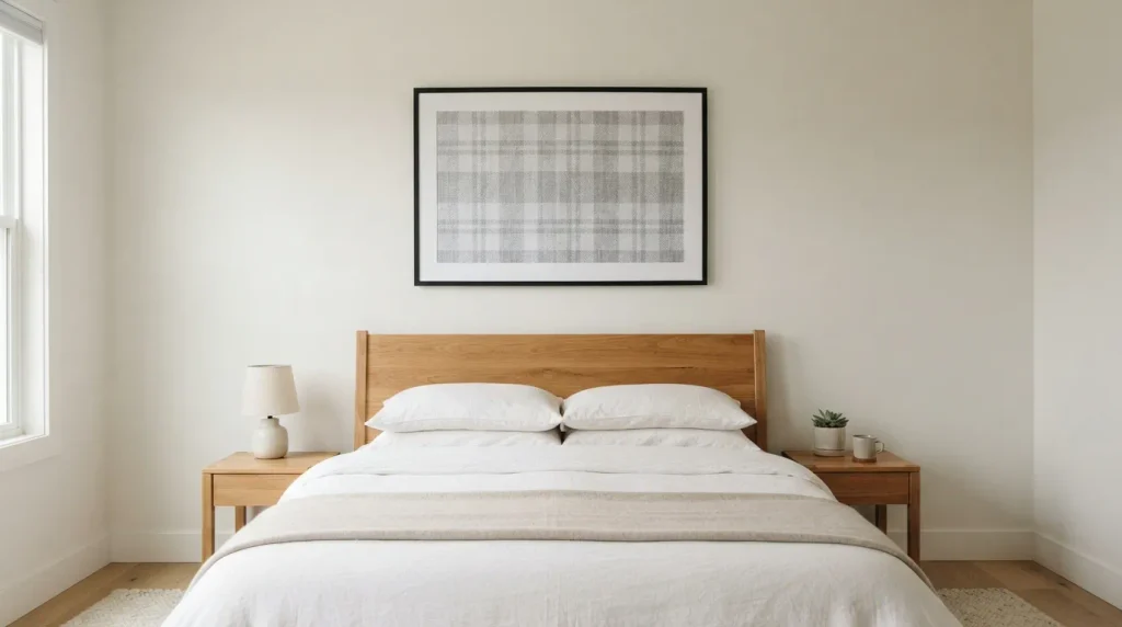  Soft Grey Plaid Wall Art