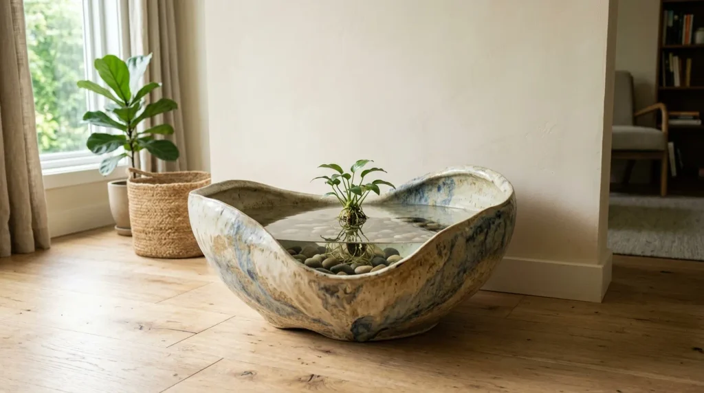 Freestanding Ceramic Pond Sculpture