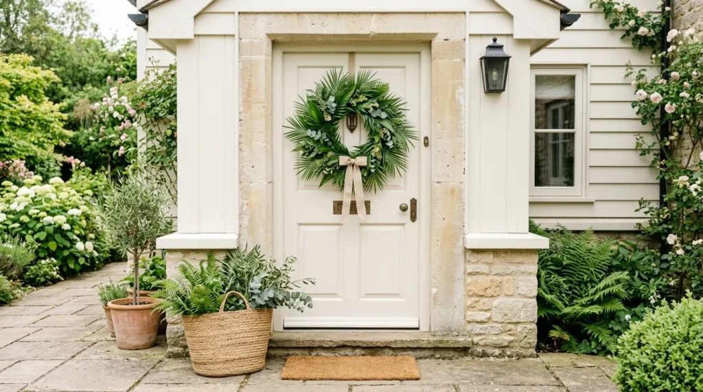 Greenery Wreath Door