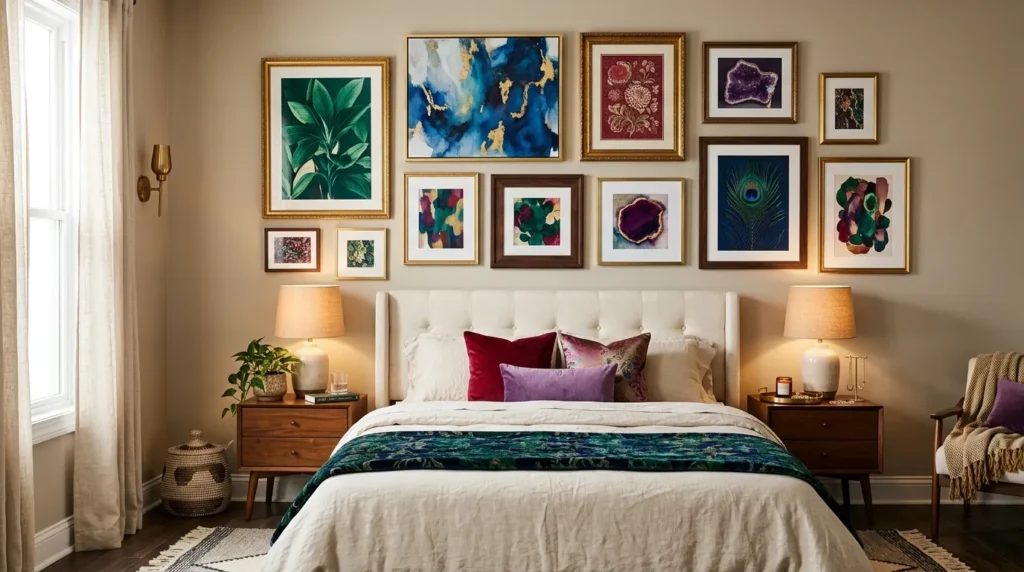 Jewel Tone Gallery Wall
