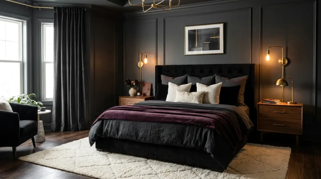 Layered Black Bedding