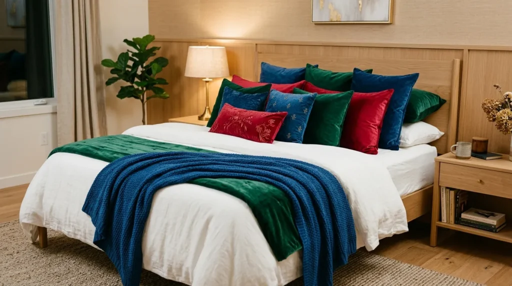 Layered Jewel Tone Pillows