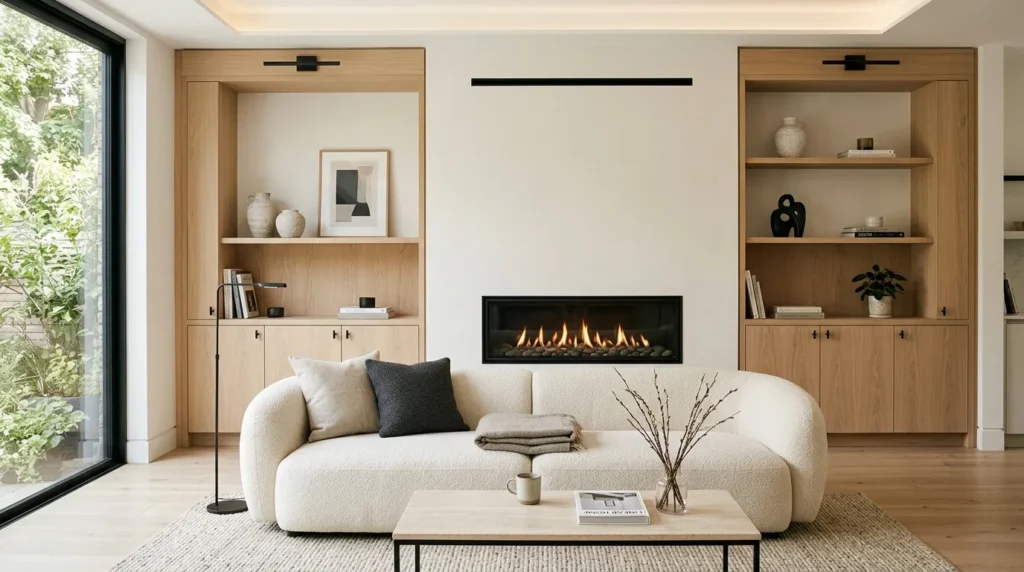 Linear Fireplace Wall