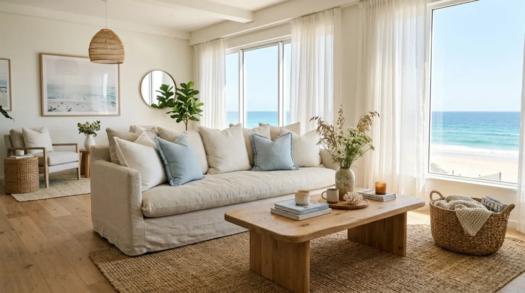 Linen Slipcovered Sofa