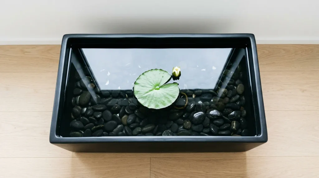 Minimalist Black Pond Basin