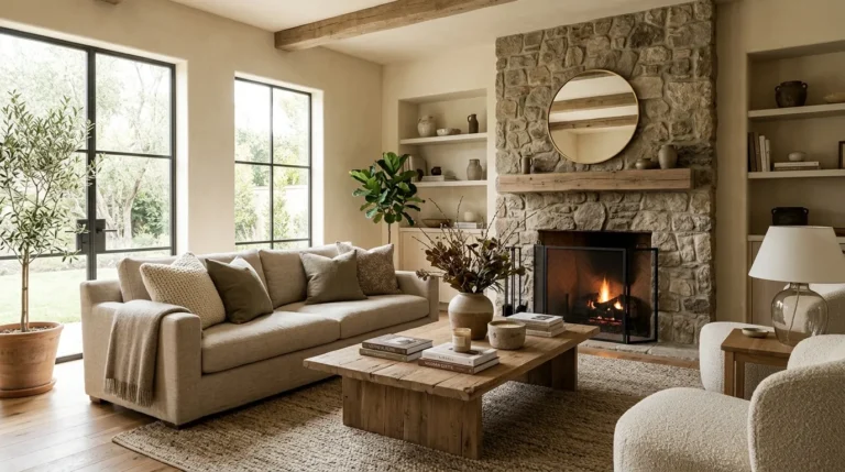 modern rustic living room