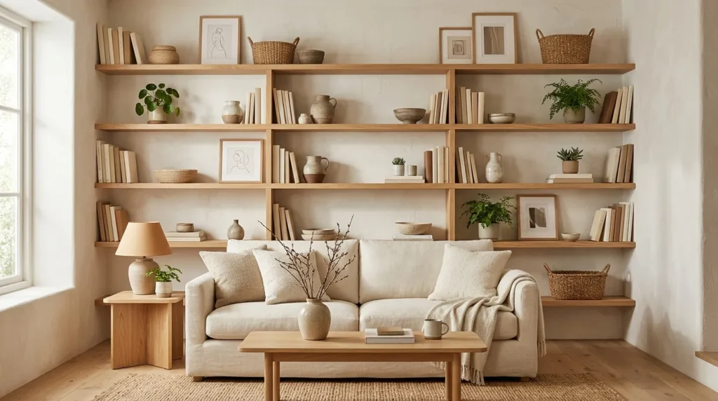 Open Wood Shelving