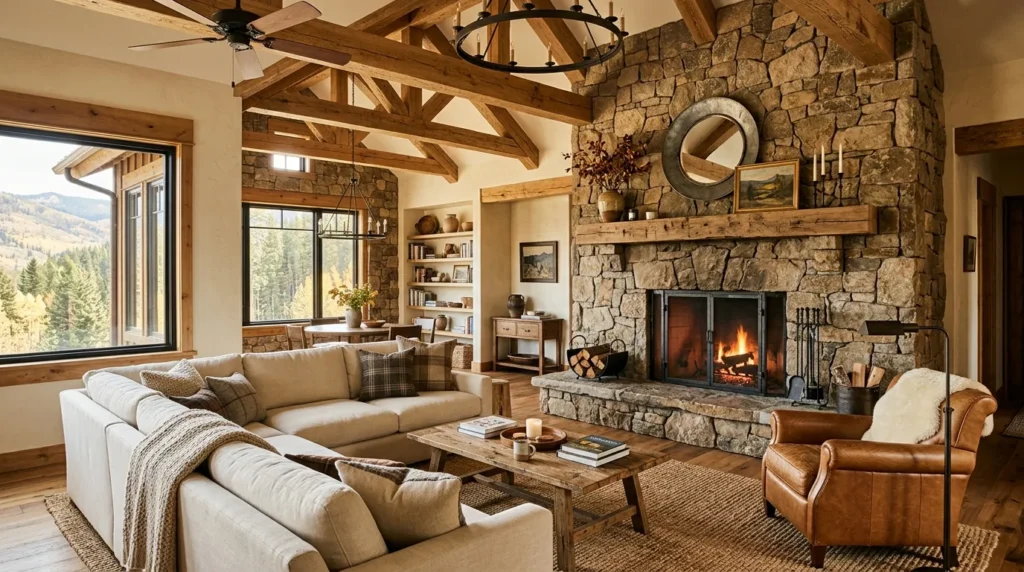 Oversized Stone Hearth