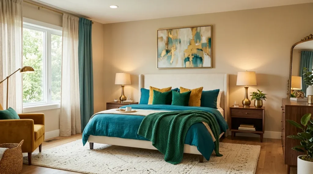 Peacock Teal Bedding