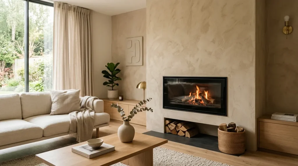 Plaster Fireplace
