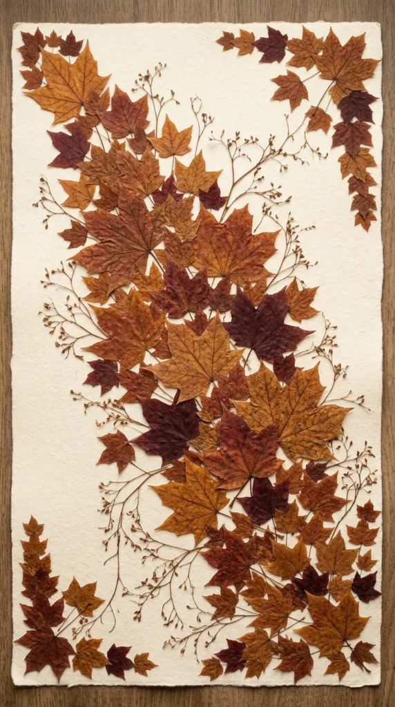 Pressed Maple Leaves