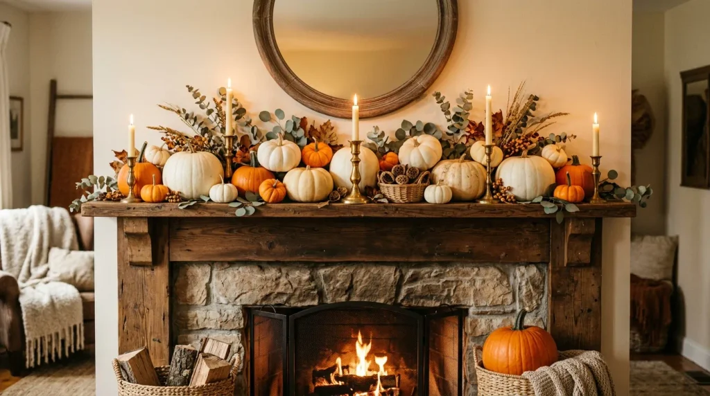 Pumpkin Mantel Display
