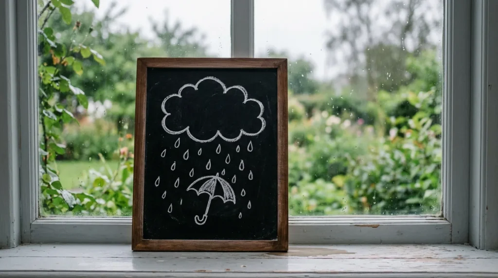 Rain Cloud & Umbrella Sketch