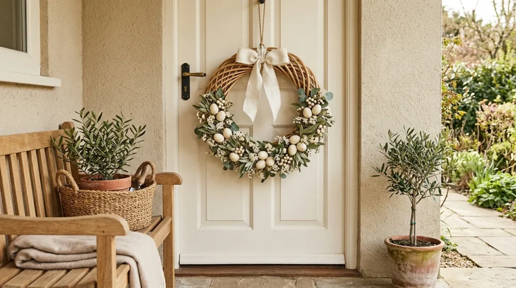 Rattan Egg Wreath