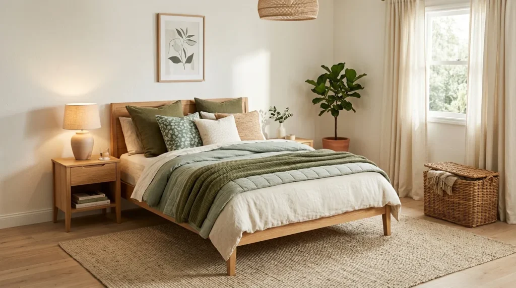 Sage Green Bedding Layers