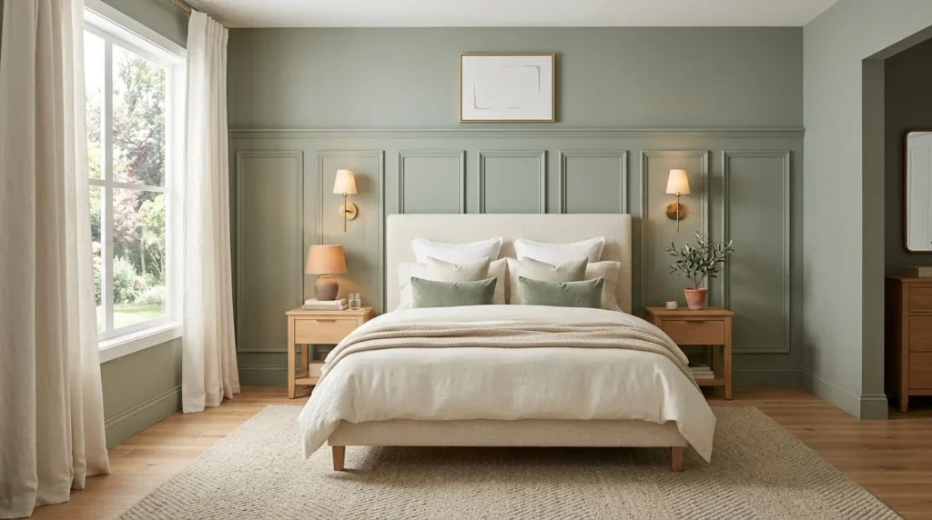 Sage Green Paneling