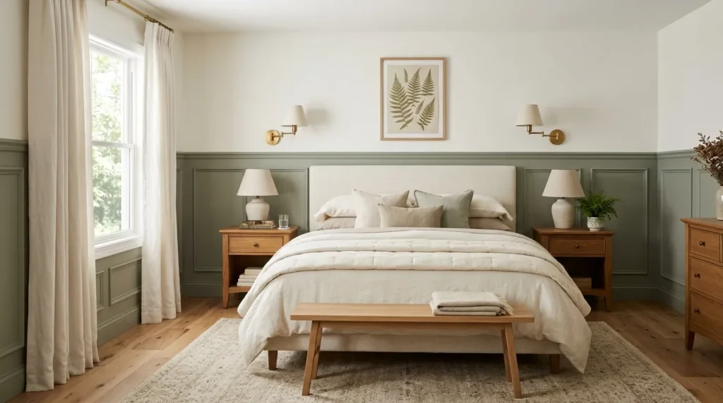 Sage Green Wainscoting