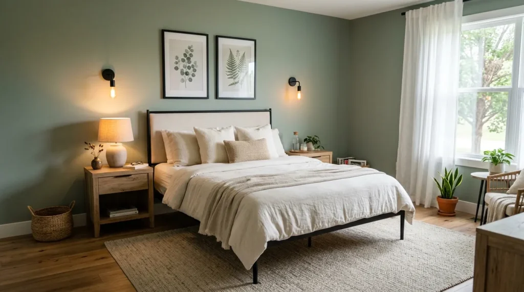 Sage Green and Black